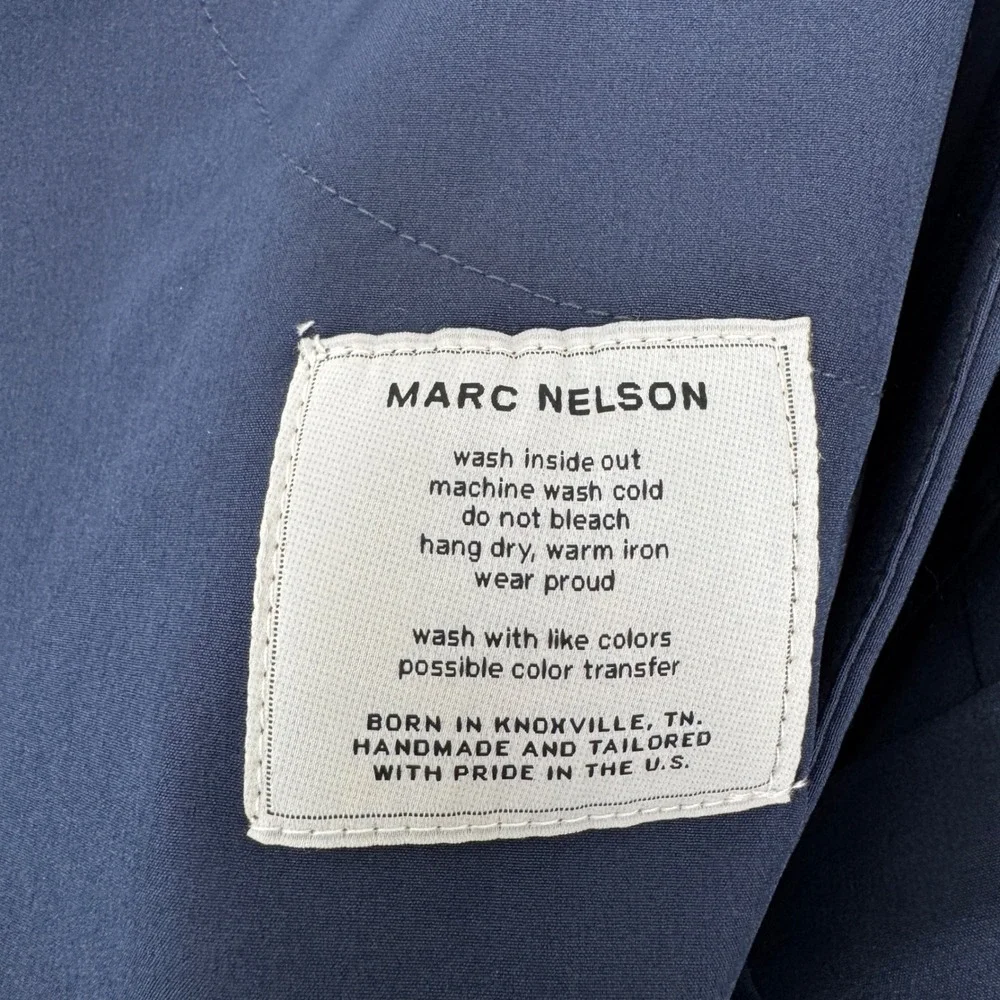Marc Nelson Denim Golf Pants Navy Size 40 Straight Leg Flat Front Mens‎